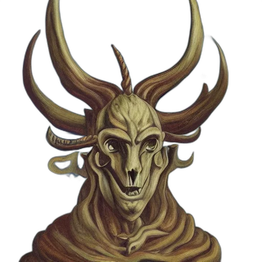 mask, face, creature, staff, concept art, fantasy art, pixel art, 3d render transparent PNG cut-out