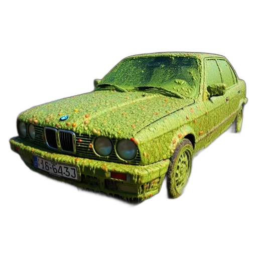 car, animal, photorealistic, 3d render, pixel art, oil painting, forest, green transparent PNG cut-out