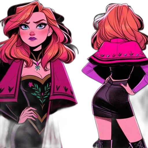 jacket, dress, concept art, comic book art, cartoon, fantasy art, neon lights, neon transparent PNG cut-out