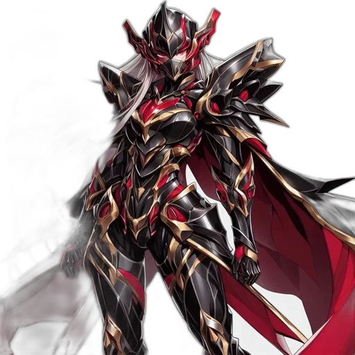 sword, weapon, dragon, concept art, fantasy art, anime, pixel art, red transparent PNG cut-out
