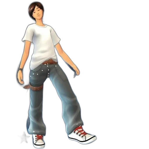 jacket, shoes, concept art, 3d render, photorealistic, cartoon, young, male transparent PNG cut-out