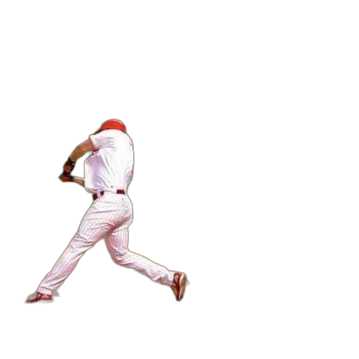 baseball, player, white, uniform, swinging, bat transparent PNG cut-out