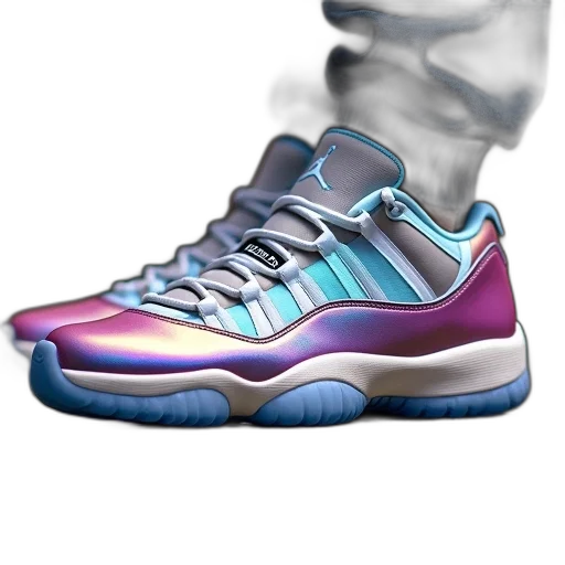 shoes, vaporwave, 3d render, concept art, photorealistic, pastel, nike, air transparent PNG cut-out