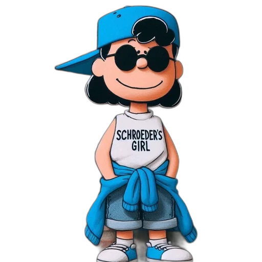cartoon, 3d render, concept art, character, stands, against, brick, wall transparent PNG cut-out
