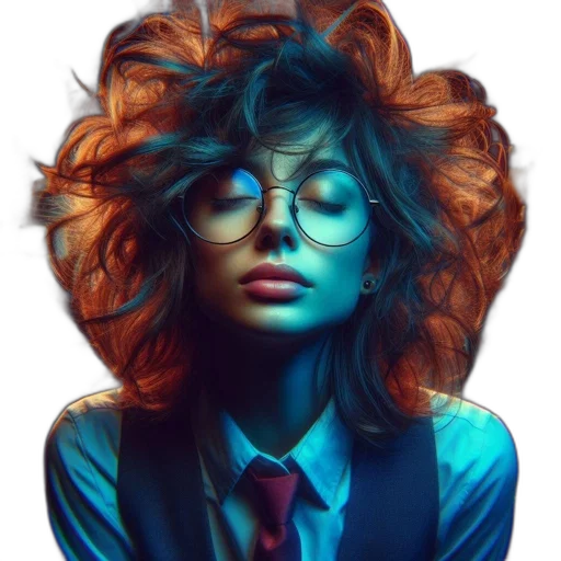 hair, face, jacket, mask, photorealistic, cyberpunk, fantasy art, concept art transparent PNG cut-out