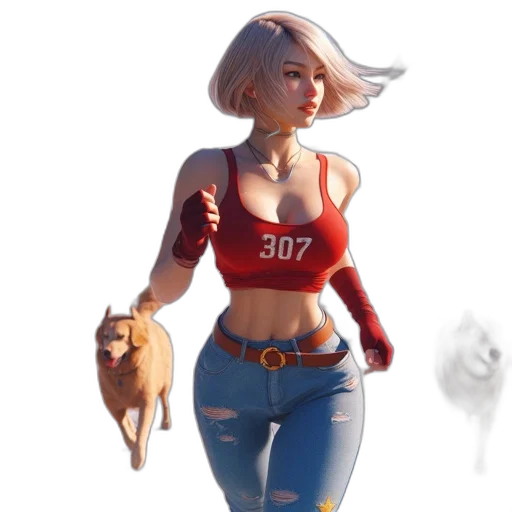 staff, concept art, 3d render, fantasy art, comic book art, red, 3d-rendered, woman transparent PNG cut-out