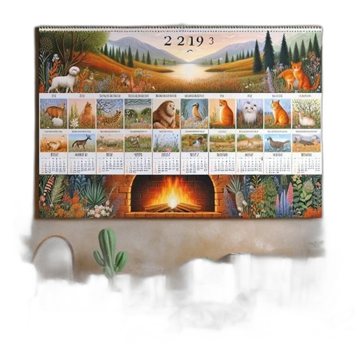 concept art, fire, forest, fog, earth tones, cozy, living, room transparent PNG cut-out