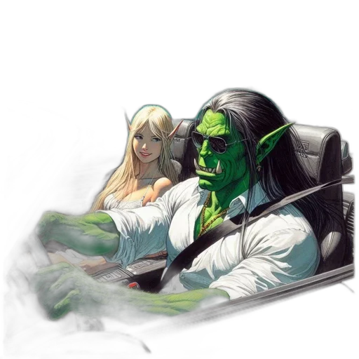 mask, concept art, fantasy art, comic book art, outer space, fog, underwater, green transparent PNG cut-out