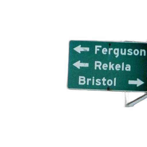 3d render, green, sign, white, arrows, pointing, ferguson, rekela transparent PNG cut-out