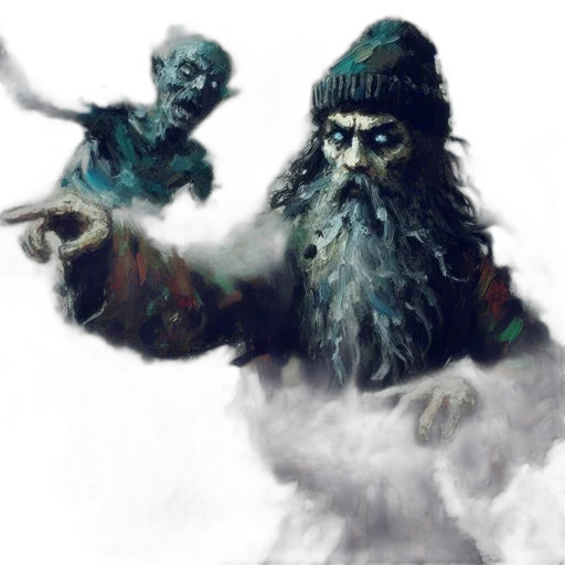 creature, concept art, fantasy art, comic book art, photorealistic, fog, snow, underwater transparent PNG cut-out