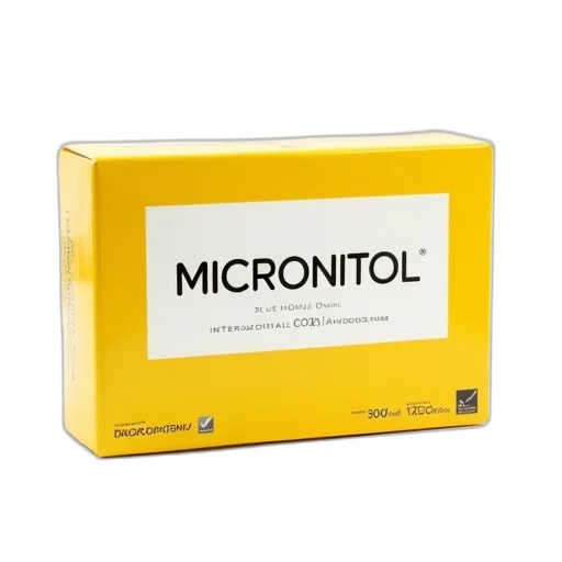yellow, box, white, label, containing, text, micronitol, intercatorie transparent PNG cut-out
