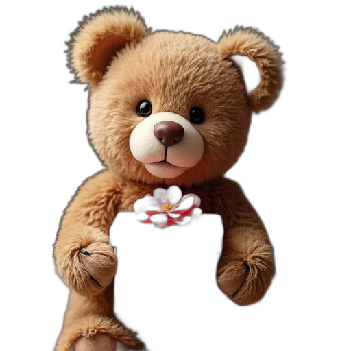 staff, animal, face, 3d render, photorealistic, concept art, bear, holding transparent PNG cut-out