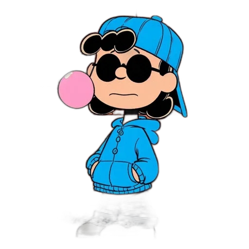 jacket, hat, umbrella, staff, cartoon, vaporwave, 3d render, concept art transparent PNG cut-out