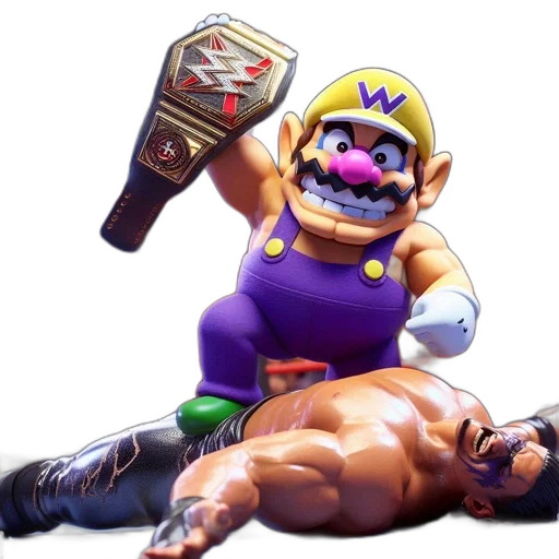 weapon, crown, animal, concept art, 3d render, wrestling, event, mario transparent PNG cut-out