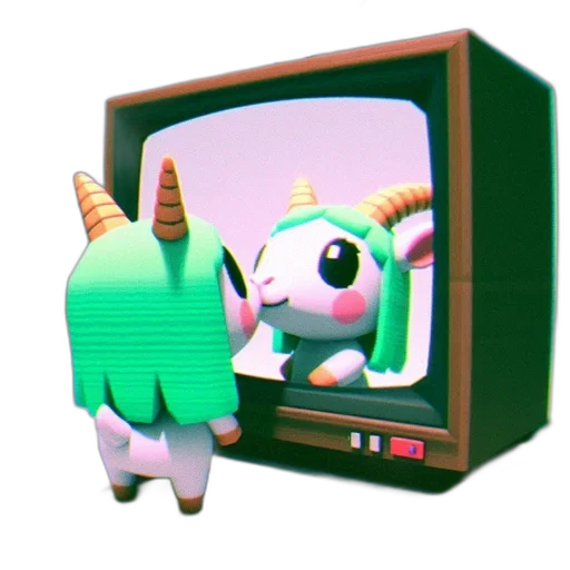 dragon, creature, animal, staff, 3d render, vaporwave, pixel art, concept art transparent PNG cut-out