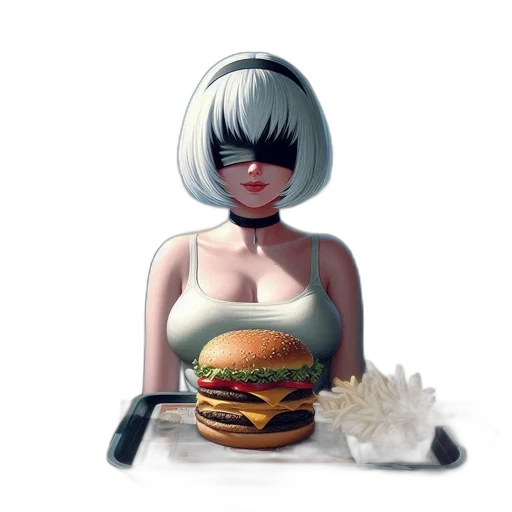 food, robot, dress, face, concept art, pixel art, fantasy art, 3d render transparent PNG cut-out