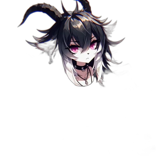 mask, hair, creature, face, anime, concept art, pixel art, watercolor transparent PNG cut-out