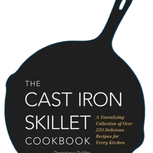 jacket, cast, iron, skillet, cookbook, tantalizing, collection, over transparent PNG cut-out