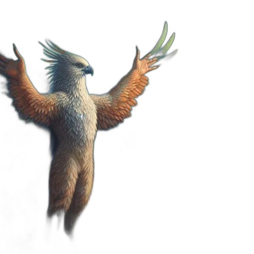 creature, animal, dragon, staff, concept art, fantasy art, photorealistic, 3d render transparent PNG cut-out