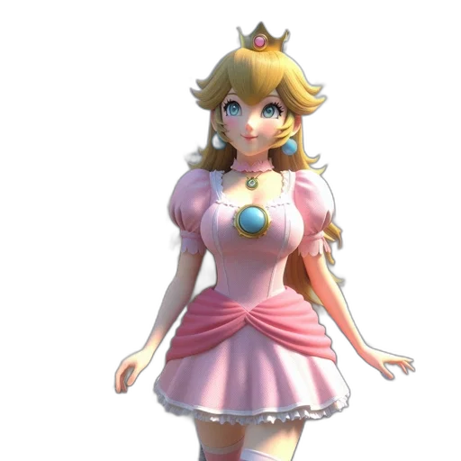 dress, crown, staff, 3d render, concept art, pixel art, fantasy art, pastel transparent PNG cut-out