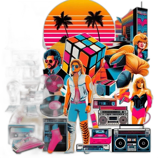 jacket, vaporwave, concept art, cartoon, comic book art, city street, neon lights, neon transparent PNG cut-out