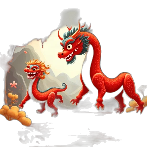 dragon, creature, concept art, fantasy art, pixel art, 3d render, fire, fog transparent PNG cut-out