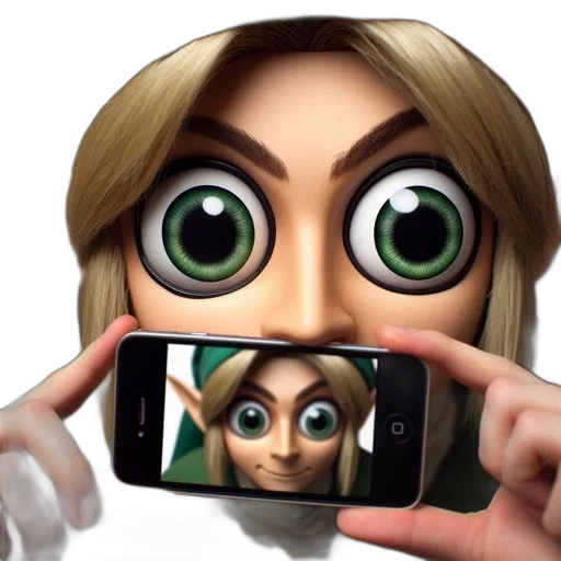 face, 3d render, concept art, cartoon, photorealistic, animated, character, elf-like transparent PNG cut-out