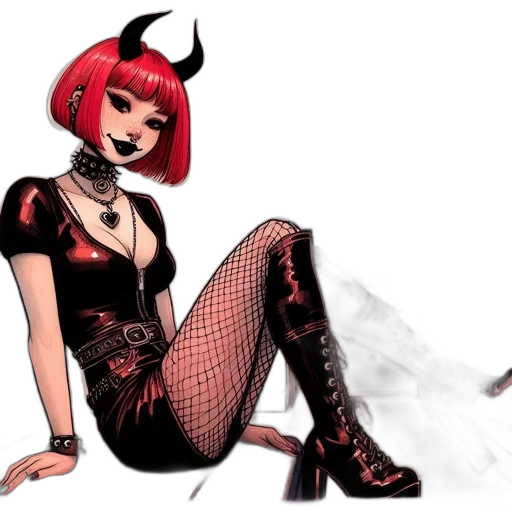 dress, concept art, fantasy art, comic book art, pixel art, red, dark, woman transparent PNG cut-out
