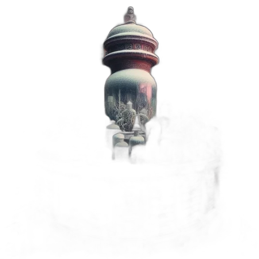 bottle, robot, weapon, building, concept art, 3d render, photorealistic, pixel art transparent PNG cut-out
