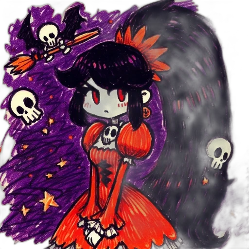 dress, creature, staff, crown, concept art, pixel art, fantasy art, cartoon transparent PNG cut-out