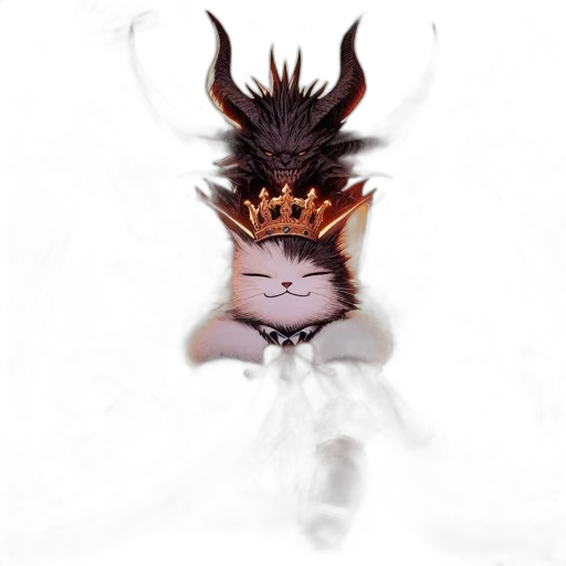crown, animal, creature, dragon, fantasy art, concept art, photorealistic, pixel art transparent PNG cut-out