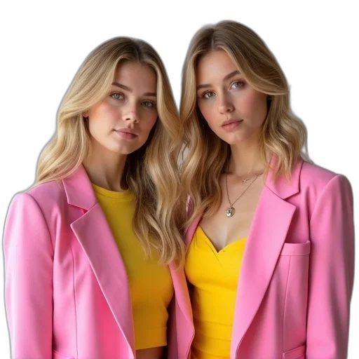 jacket, dress, photorealistic, neon, pastel, colorful, golden, woman transparent PNG cut-out