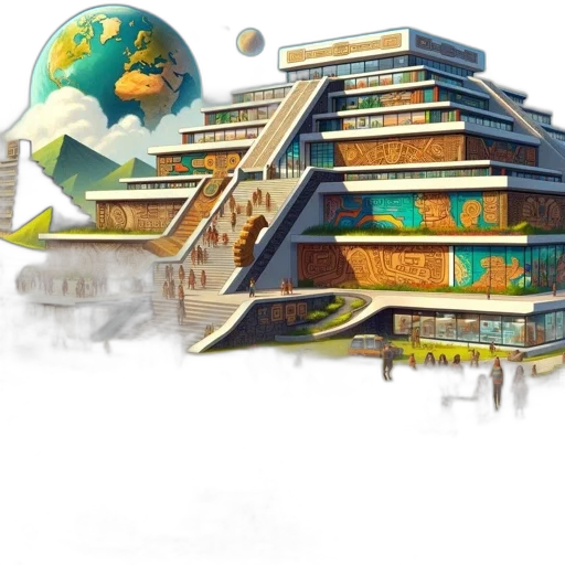 building, concept art, fantasy art, 3d render, photorealistic, ancient, modern, architecture transparent PNG cut-out