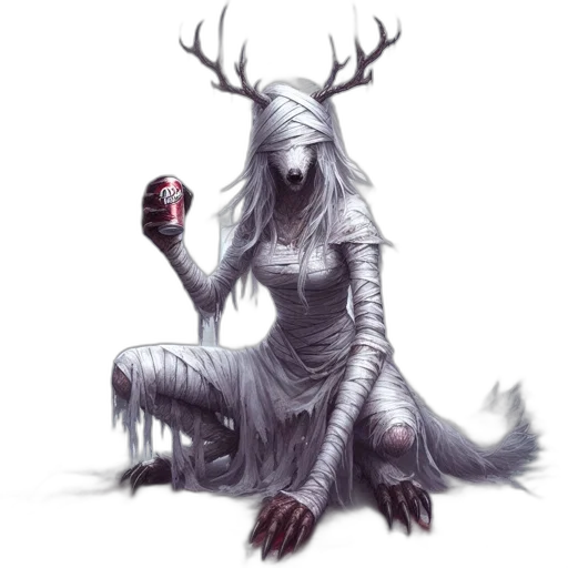 creature, animal, staff, dress, fantasy art, concept art, pixel art, comic book art transparent PNG cut-out