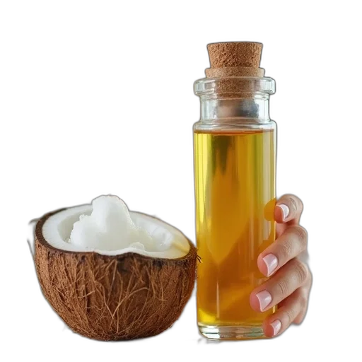 bottle, food, hair, coconut transparent PNG cut-out