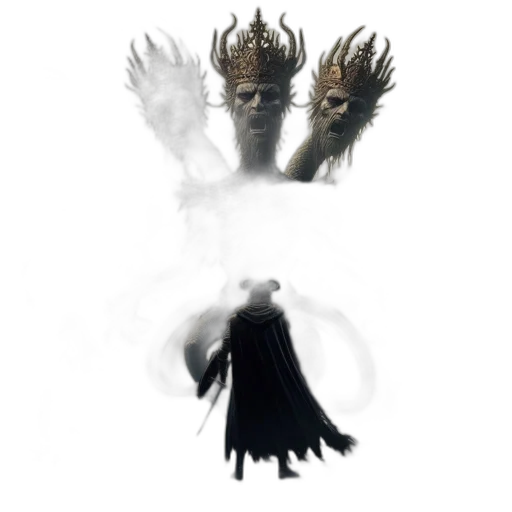mask, crown, creature, hair, concept art, fantasy art, comic book art, 3d render transparent PNG cut-out