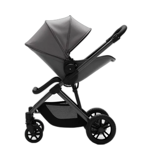 umbrella, 3d render, modern, stroller, sleek, design, featuring, grey transparent PNG cut-out