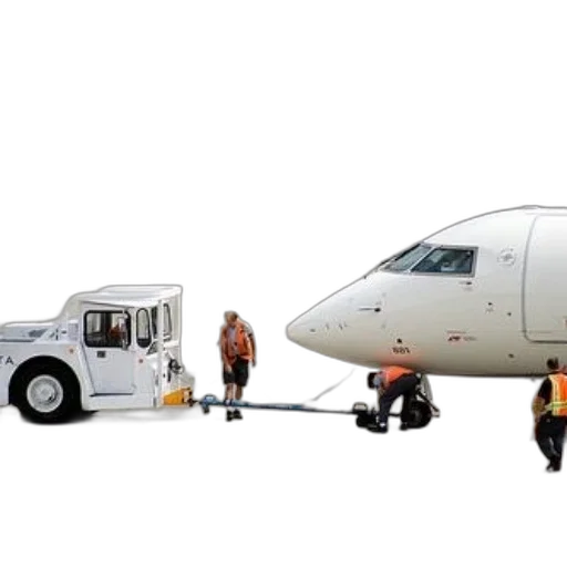 staff, white, airplane, tarmac, ground, crew, members, orange transparent PNG cut-out