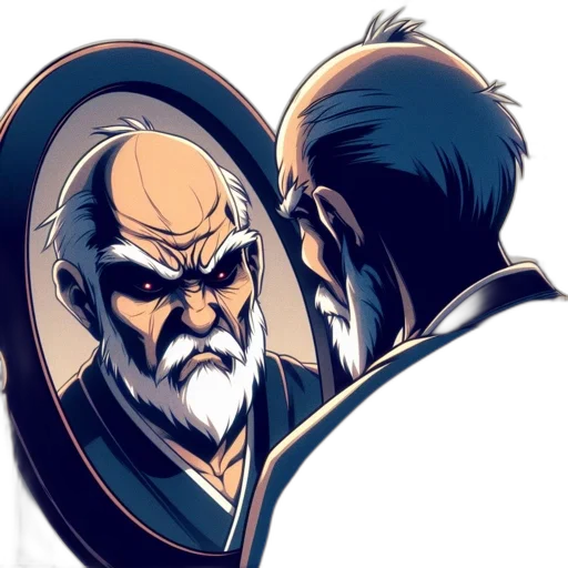 mask, face, staff, concept art, comic book art, anime, fantasy art, elderly transparent PNG cut-out