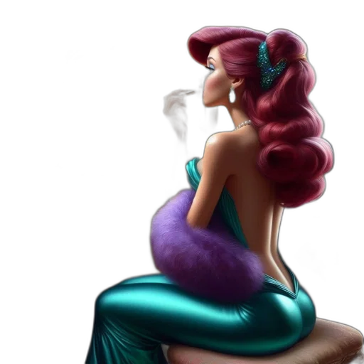 dress, concept art, fantasy art, 3d render, comic book art, underwater, pastel, woman transparent PNG cut-out