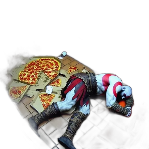 food, weapon, concept art, comic book art, 3d render, pixel art, kratos, god transparent PNG cut-out