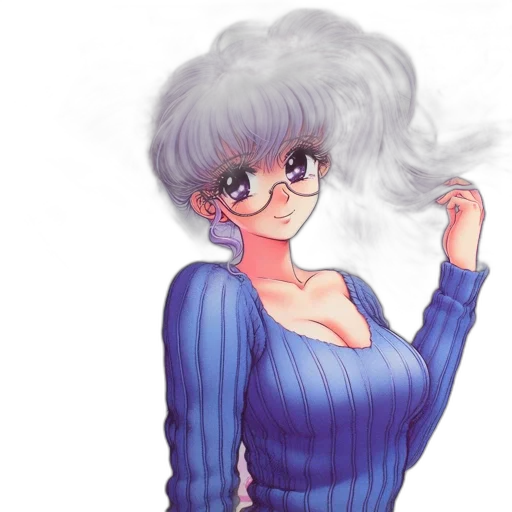 dress, hair, face, anime, vaporwave, watercolor, fantasy art, fog transparent PNG cut-out