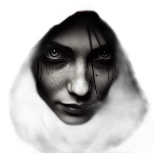 face, mask, creature, crown, photorealistic, fantasy art, pencil sketch, concept art transparent PNG cut-out
