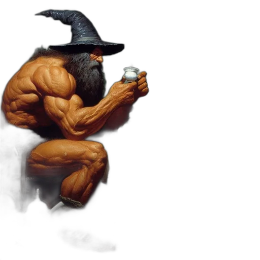 hat, creature, concept art, fantasy art, pixel art, comic book art, eerily, lit transparent PNG cut-out