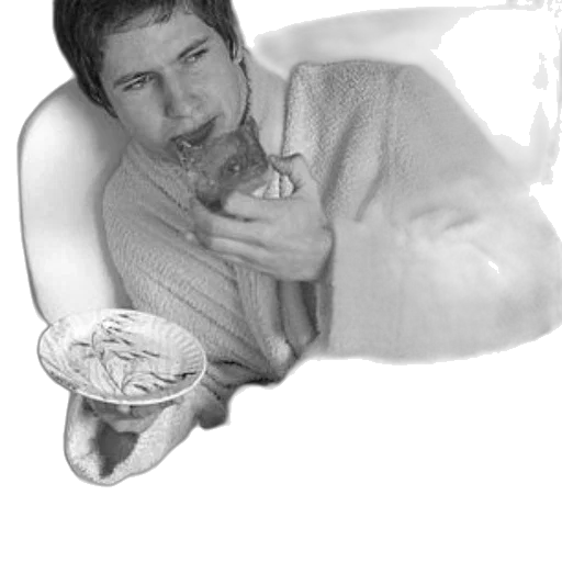 food, animal, creature, jacket, photorealistic, pencil sketch, concept art, man transparent PNG cut-out
