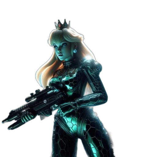 weapon, crown, concept art, fantasy art, comic book art, 3d render, blue, green transparent PNG cut-out
