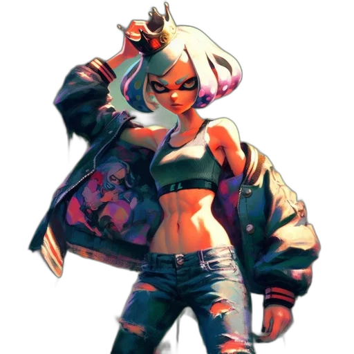 jacket, weapon, concept art, cyberpunk, comic book art, pixel art, neon, monochrome transparent PNG cut-out