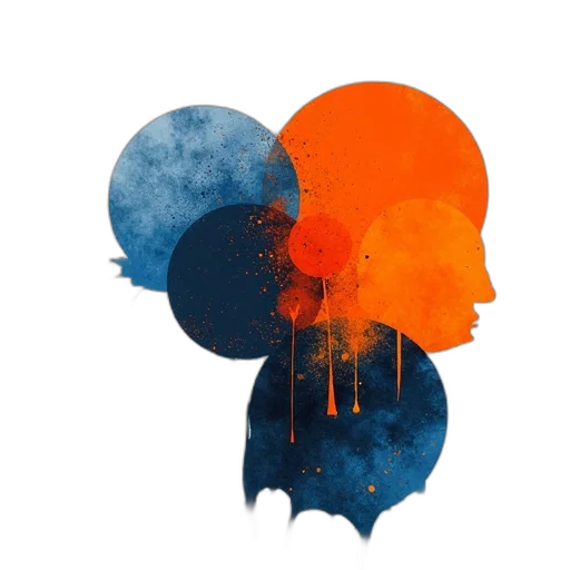 mask, face, crown, umbrella, watercolor, concept art, pixel art, blue transparent PNG cut-out