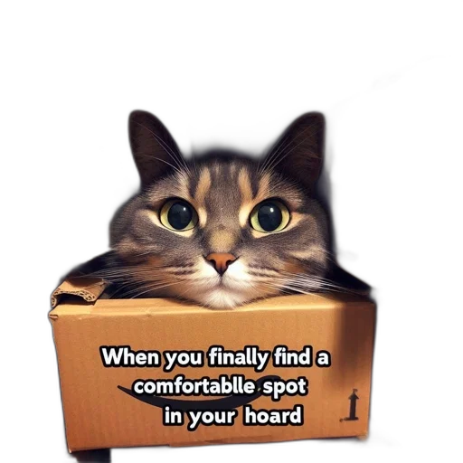 furniture, hat, animal, face, 3d render, photorealistic, curious, cat transparent PNG cut-out