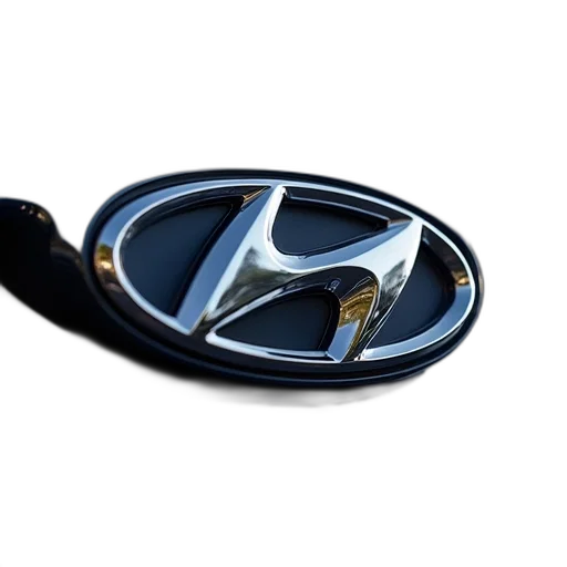car, shoes, weapon, jewelry, 3d render, photorealistic, hyundai, logo transparent PNG cut-out